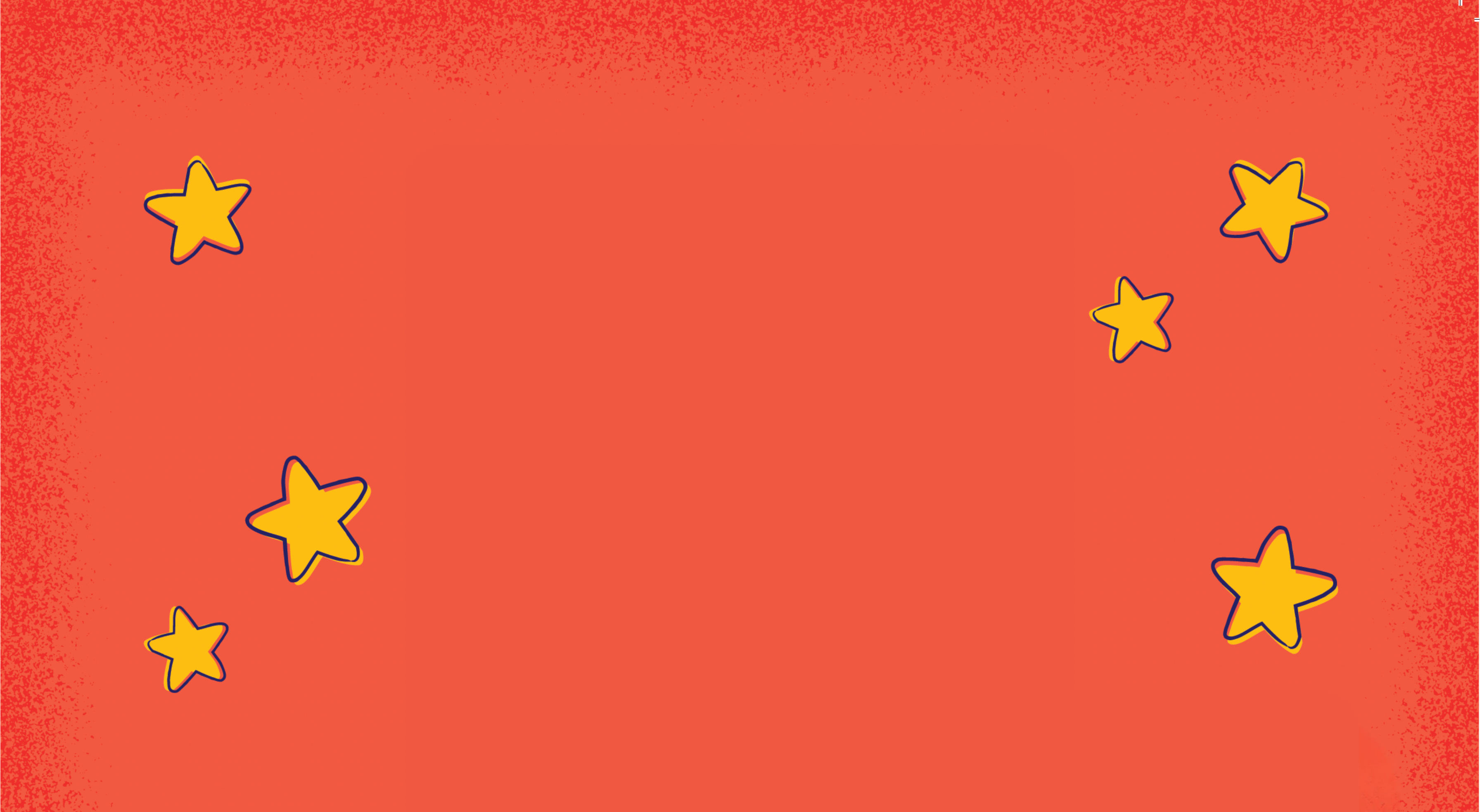 orange background with yellow stars on the side.